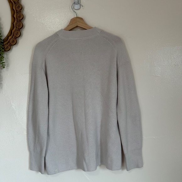 Lululemon Merino Wool-Blend Ribbed Crewneck Sweater, Off White, cSize Small - Picture 3 of 8